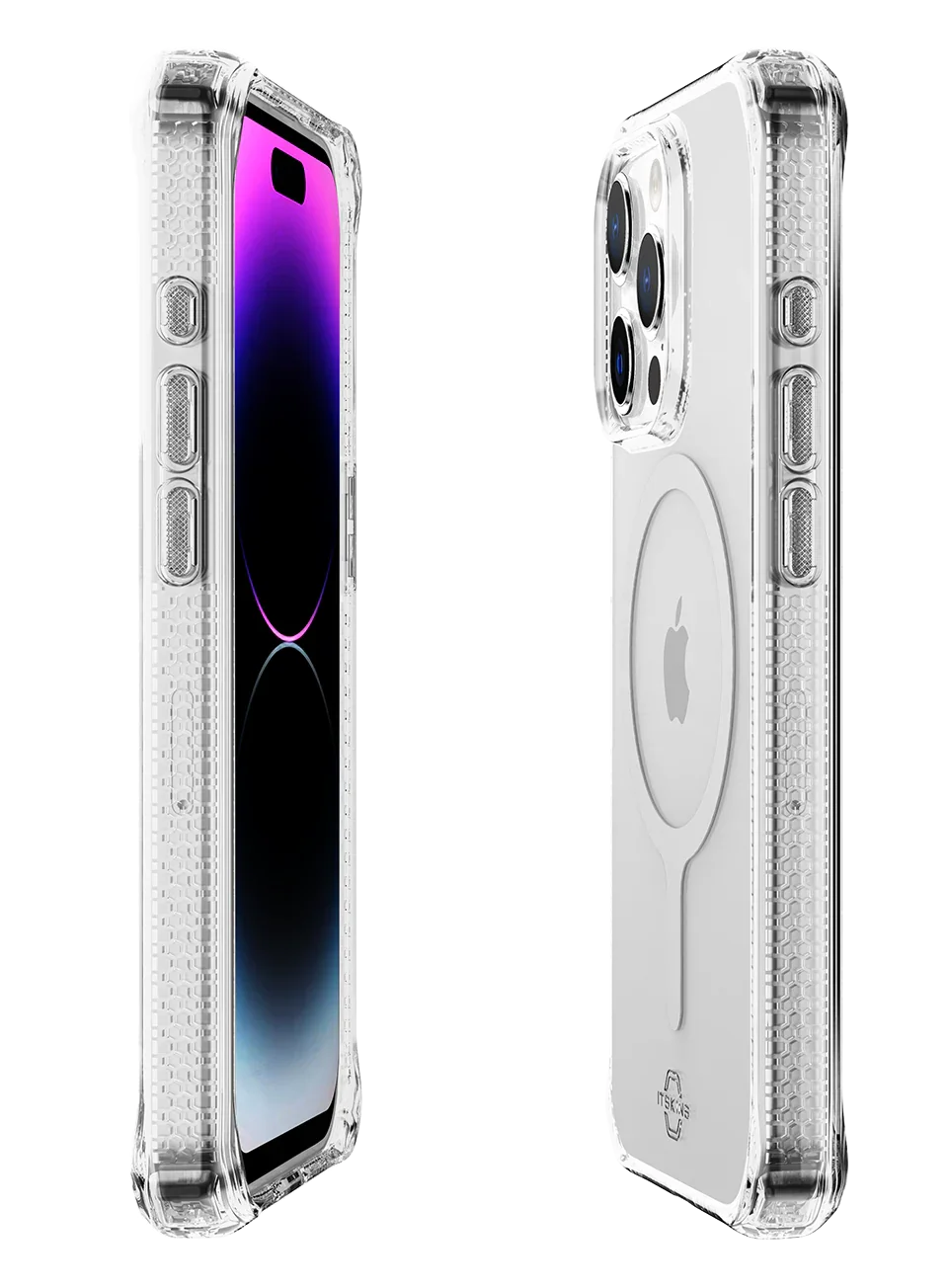 Itskins Hybrid Clear iPhone 15 Pro Magsafe Case - Transparent - Tashqila Itskins Hybrid Clear iPhone 15 Pro Magsafe Case - Transparent - Tashqila